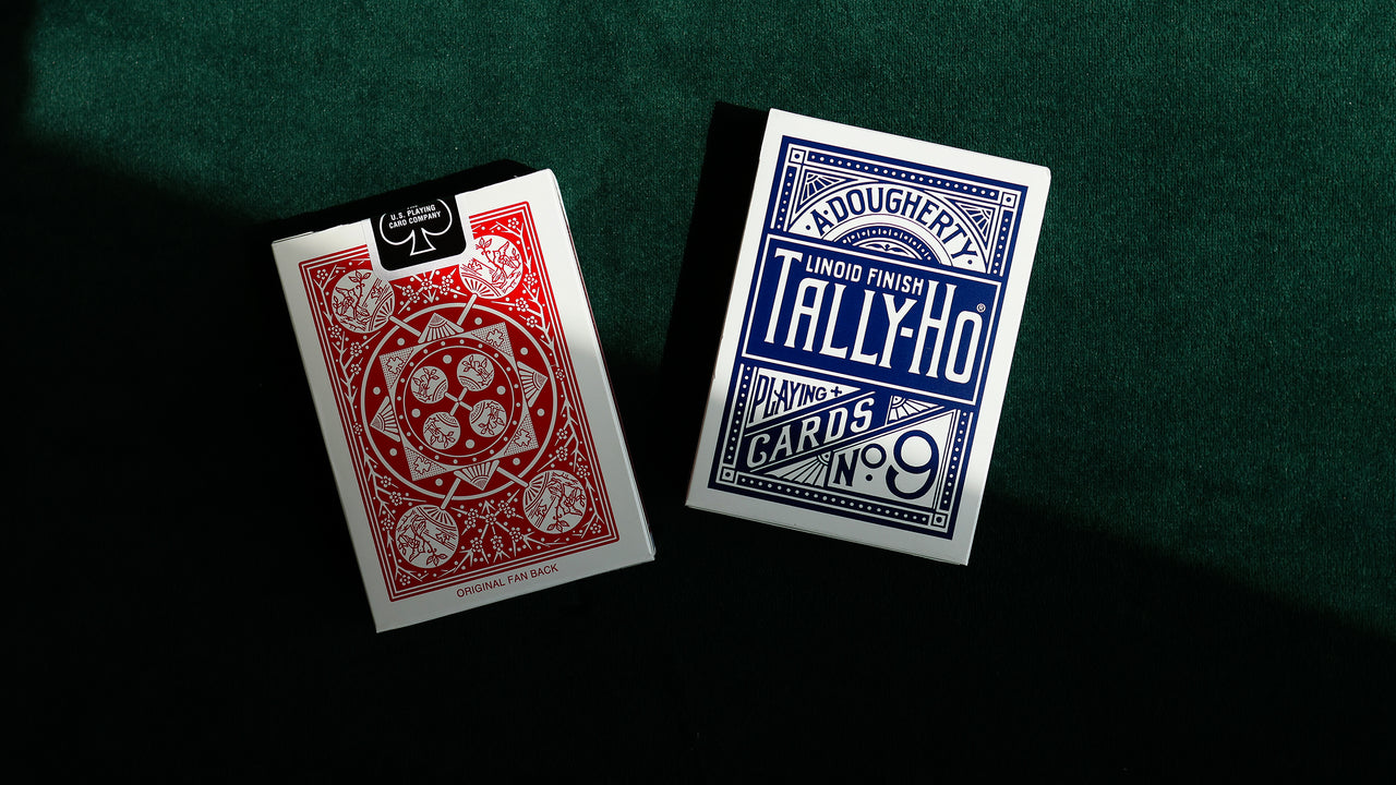 TALLY HO Fan Back Playing Cards (RED) playing cards — view 2