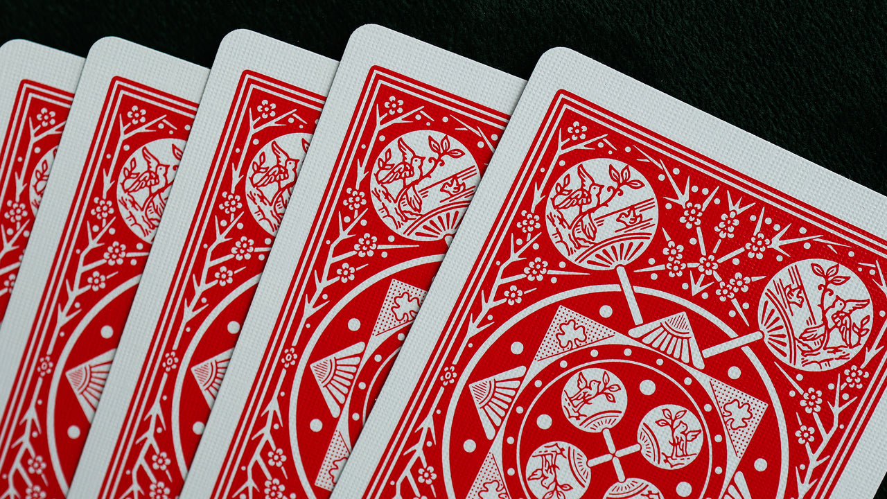 TALLY HO Fan Back Playing Cards (RED) playing cards — view 13