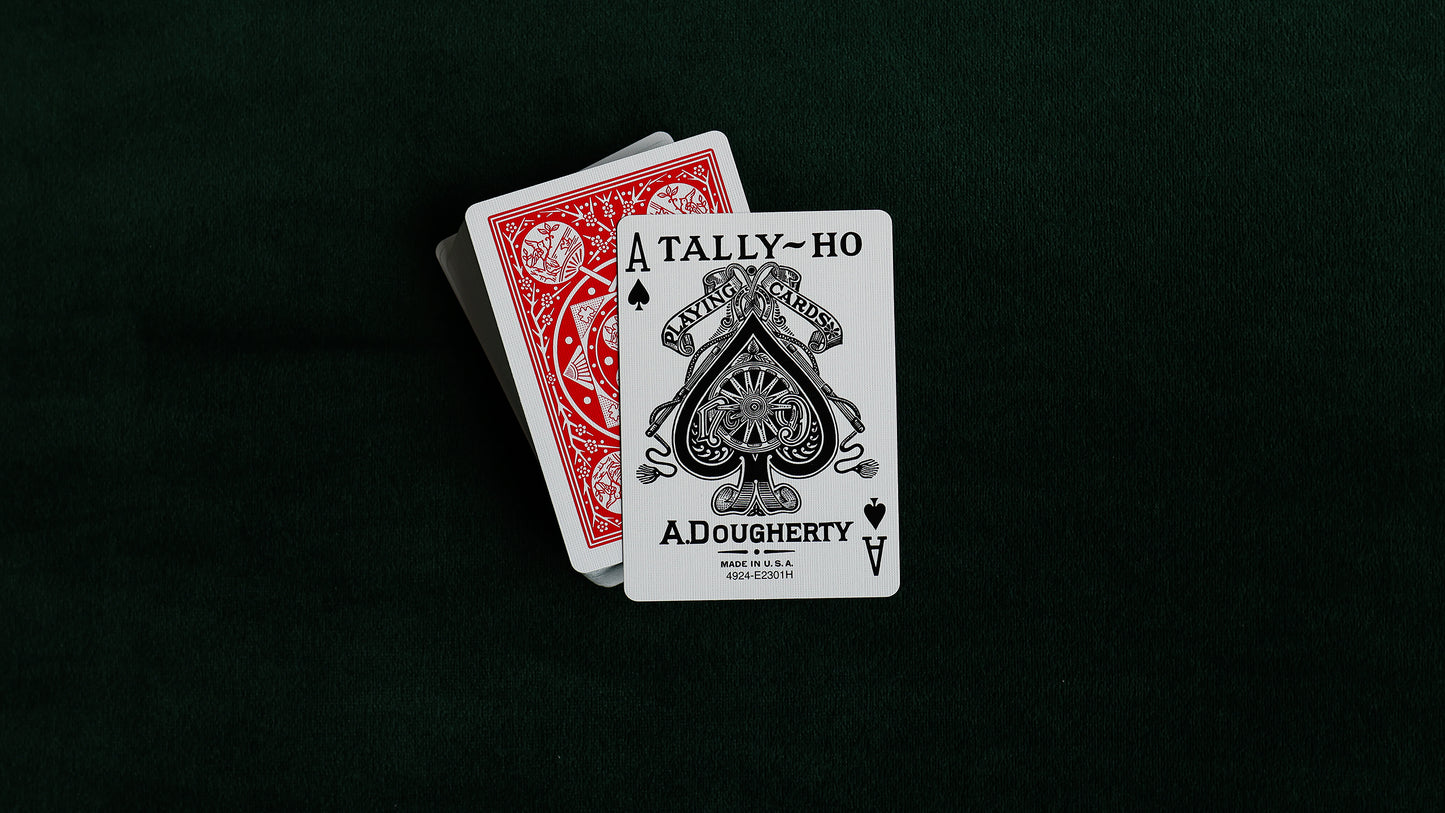 TALLY-HO Fan Back SLEIGHTS - MIXED BRICK (12 Decks)