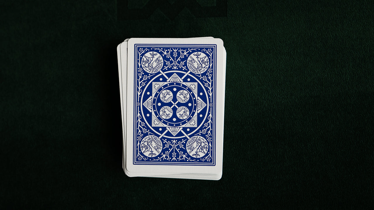 TALLY HO Fan Back Playing Cards (BLUE) playing cards — view 19