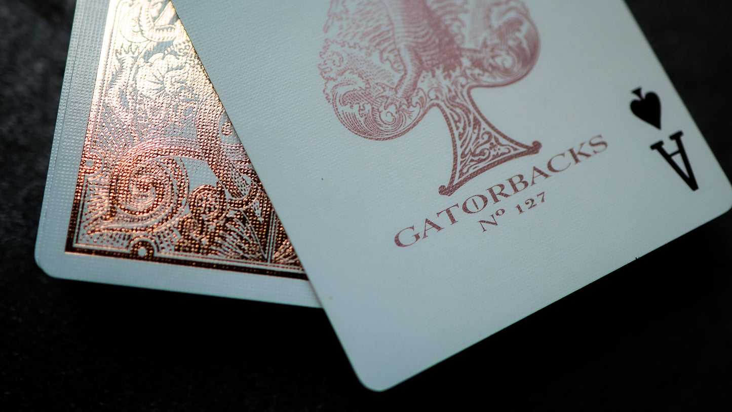 ROSE GOLD GATORBACKS by DAVID BLAINE ( Rose Gold Gator / Black Tuck )