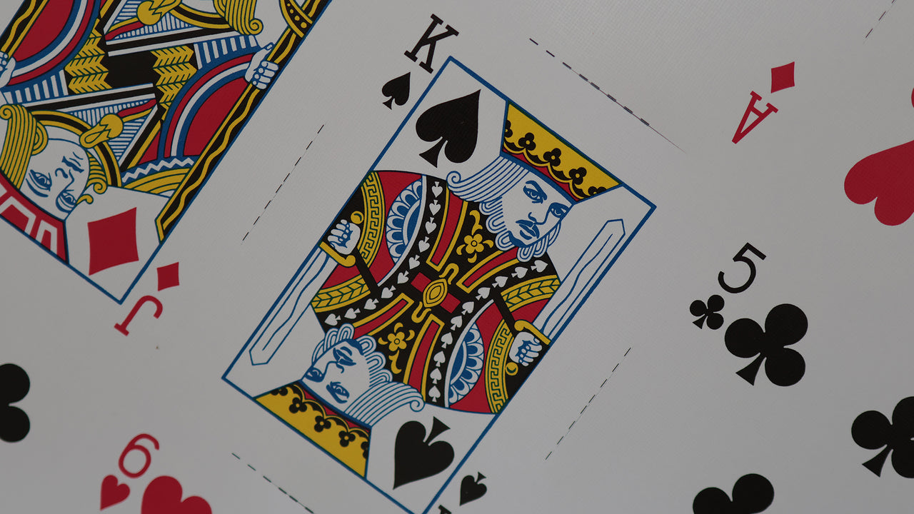 WHITE LIONS SERIES A (BLUE) UNCUT SHEET - Signed by David Blaine playing cards — view 2