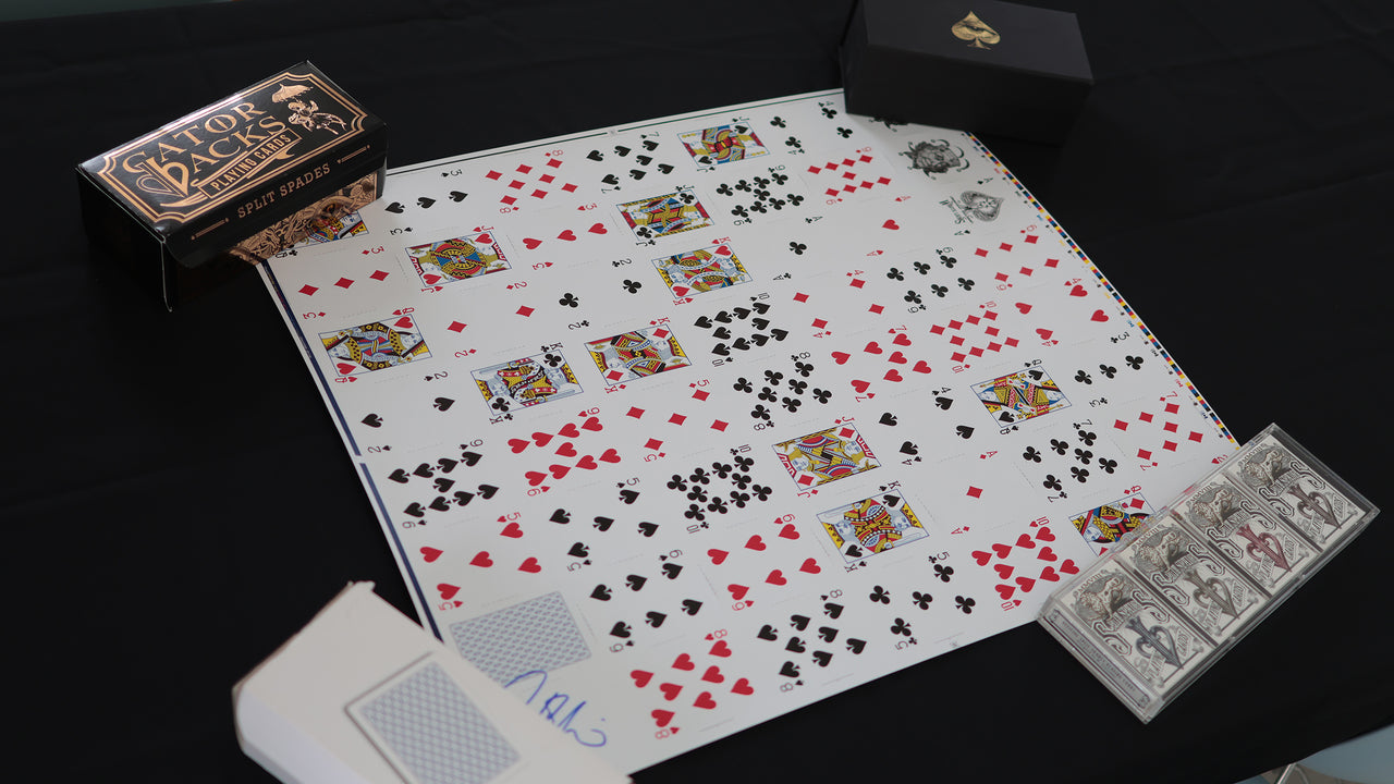 WHITE LIONS SERIES A (BLUE) UNCUT SHEET - Signed by David Blaine playing cards — view 3