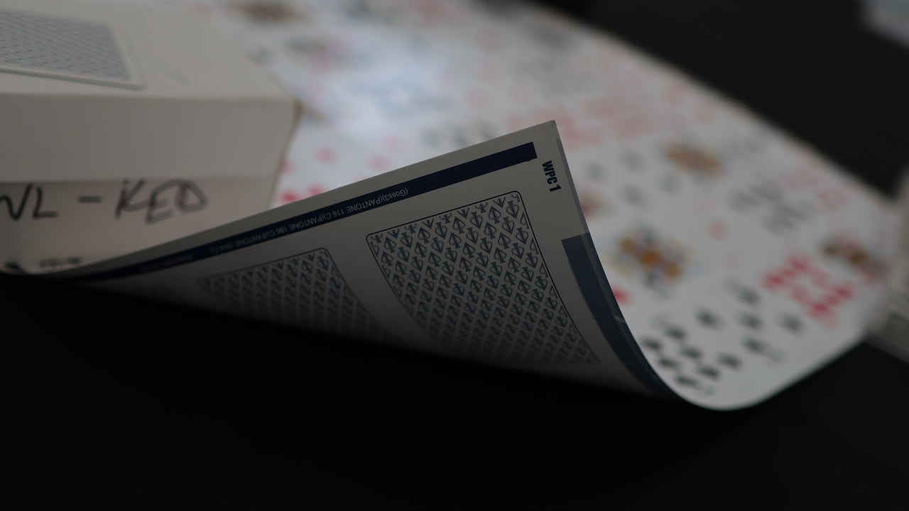 WHITE LIONS SERIES A (BLUE) UNCUT SHEET - Signed by David Blaine playing cards — view 4