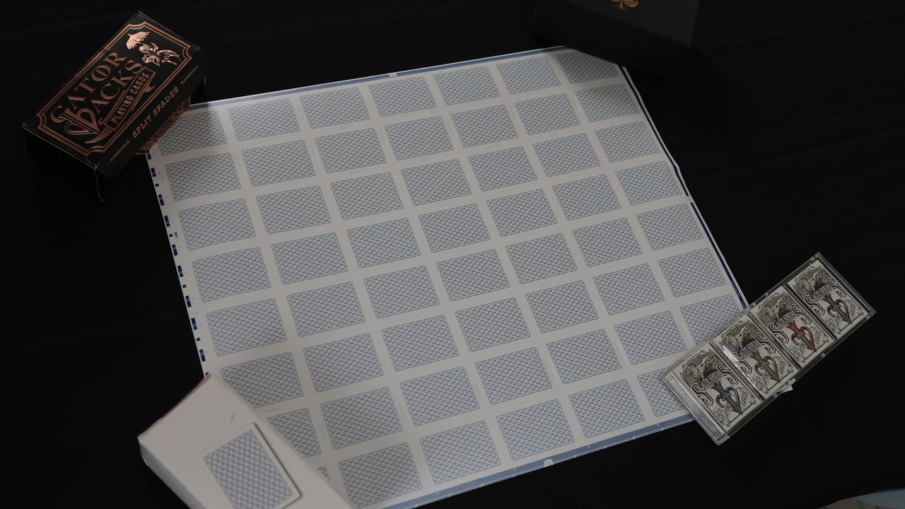WHITE LIONS SERIES A (BLUE) UNCUT SHEET - Signed by David Blaine playing cards — view 6