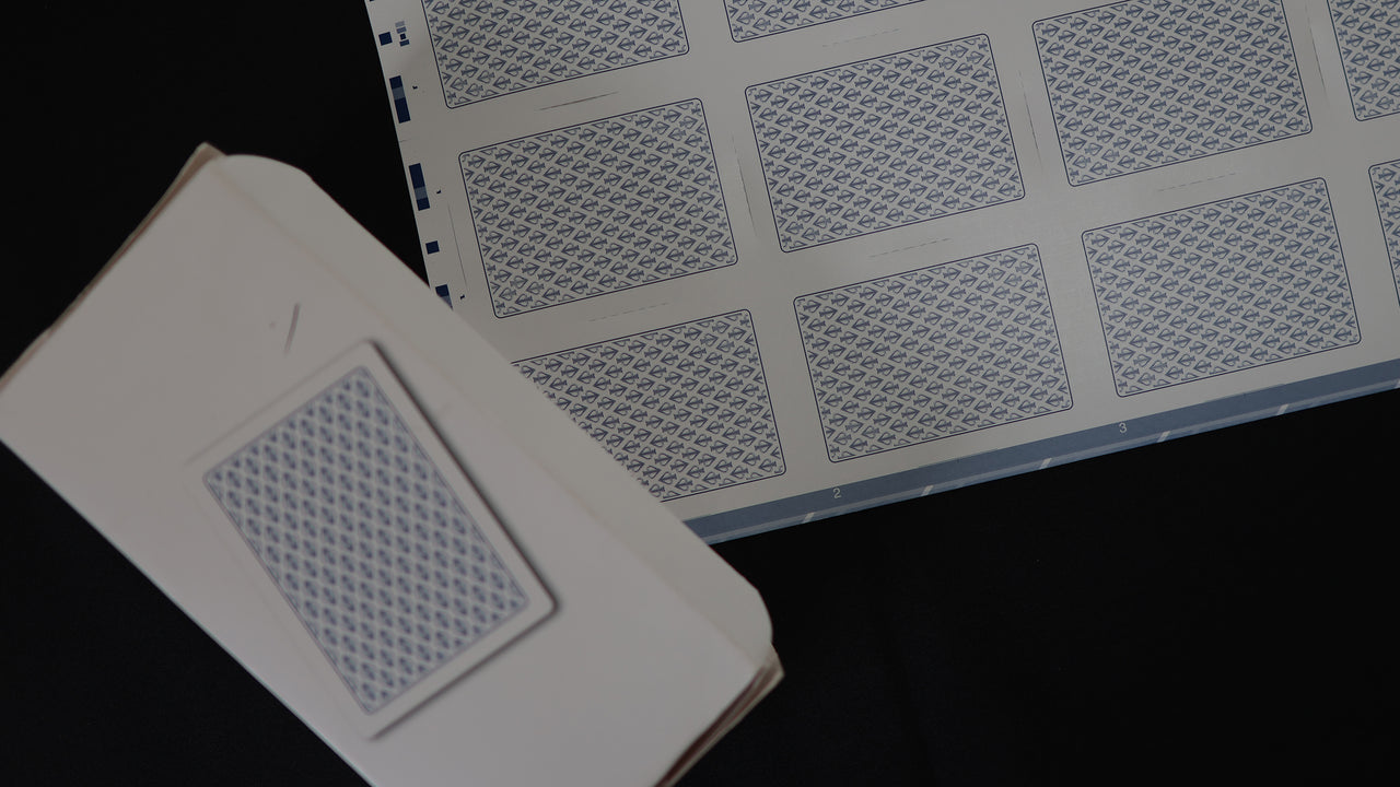 WHITE LIONS SERIES A (BLUE) UNCUT SHEET - Signed by David Blaine playing cards — view 9