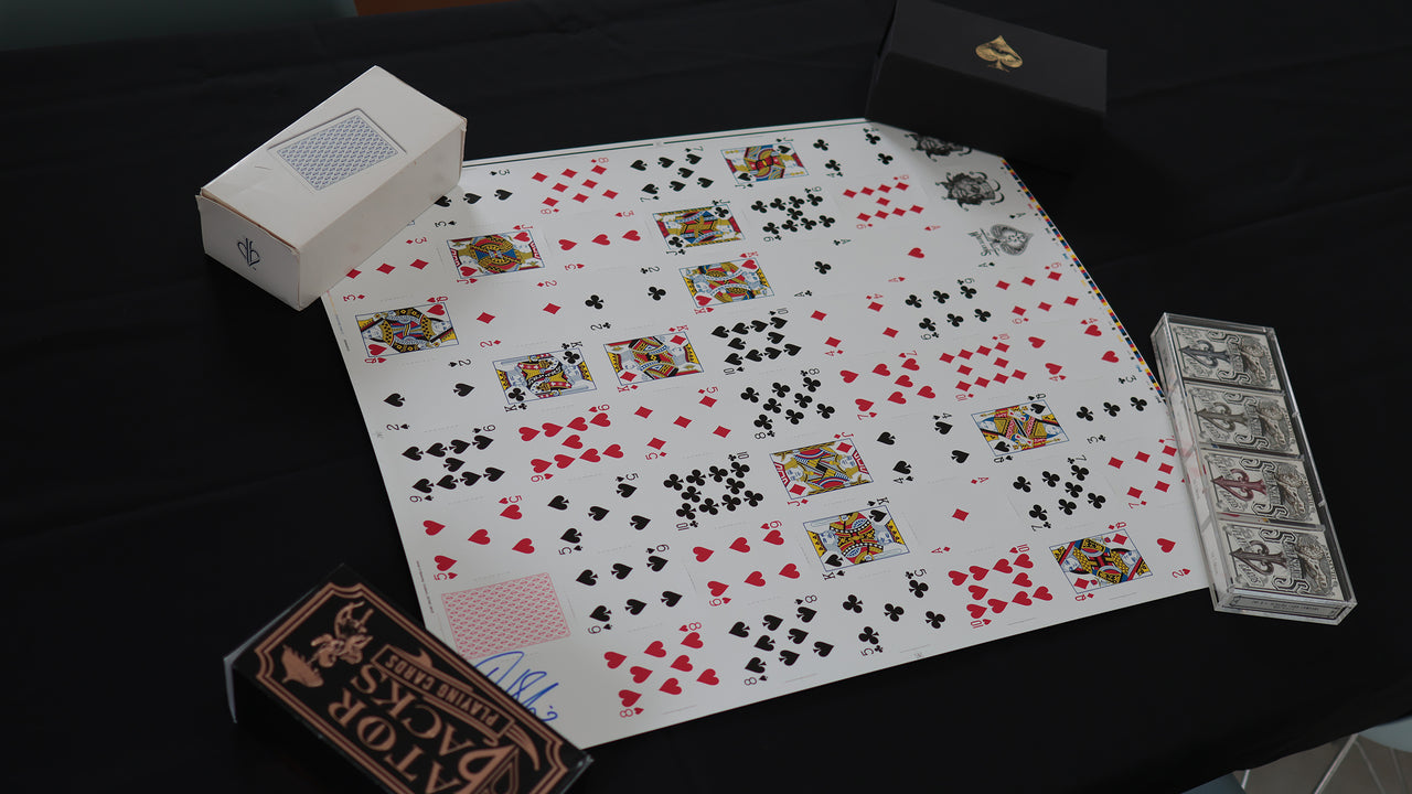 WHITE LIONS SERIES A (RED) UNCUT SHEET - Signed by David Blaine playing cards — view 10