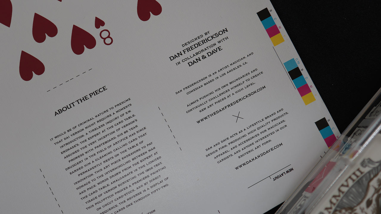 A TRIBUTE TO VERNON Playing Cards & Uncut Sheet By DAN & DAVE playing cards — view 10