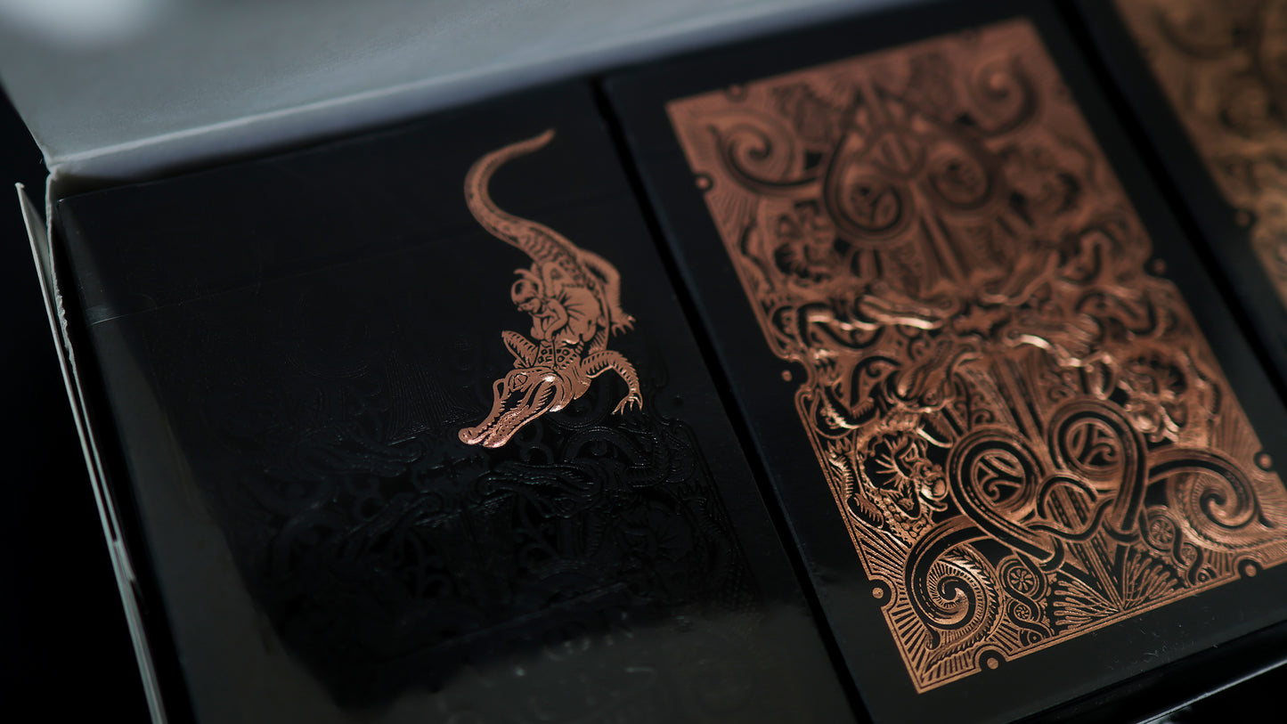 ROSE GOLD GATORBACKS by DAVID BLAINE ( Rose Gold Gator / Black Tuck )