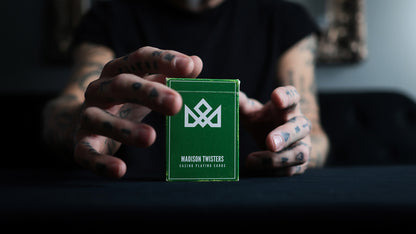 Daniel's GREEN TWISTERS Playing Cards - MADISON ONE Entry