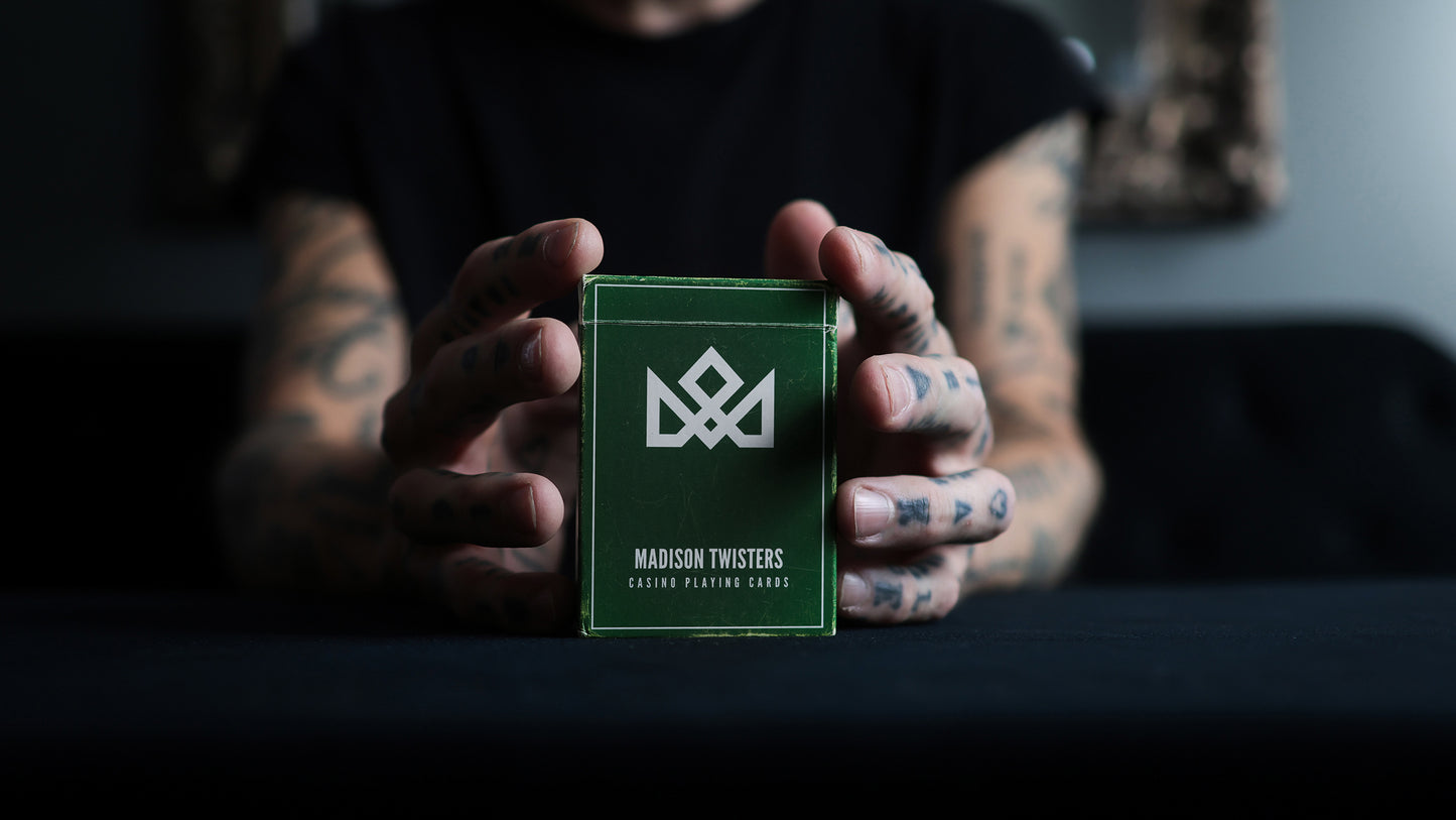 MADISON GREEN TWISTERS Playing Cards - BRICK DEAL