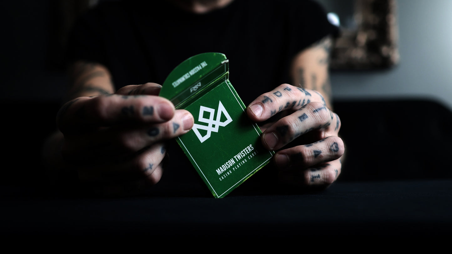 MADISON GREEN TWISTERS Playing Cards - BRICK DEAL