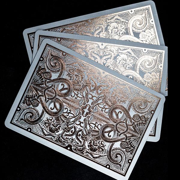 ROSE GOLD GATORBACKS by DAVID BLAINE (Rose Gold Gator/Black Tuck) BRICK DEAL playing cards — view 5