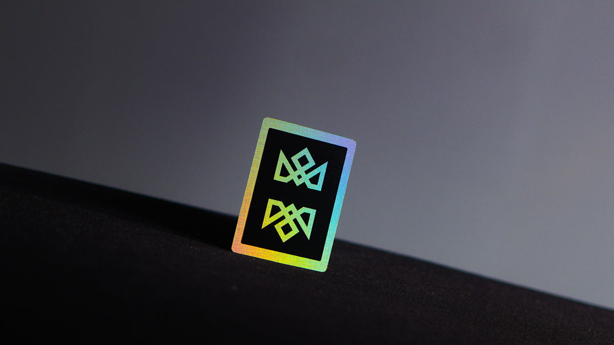 Single Acolyte holographic playing card by Daniel Madison with rainbow effect premium magic playing cards