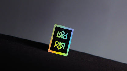 Single Acolyte holographic playing card by Daniel Madison with rainbow effect premium magic playing cards