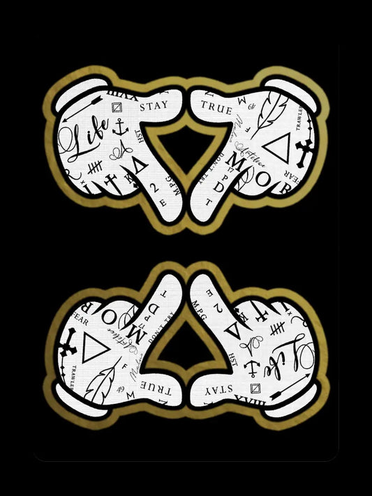 BLACK BANGERS Playing Cards Brick Deal - 12 fully marked black and gold decks by Madison, printed on German Black Core paper with crushed linen finish