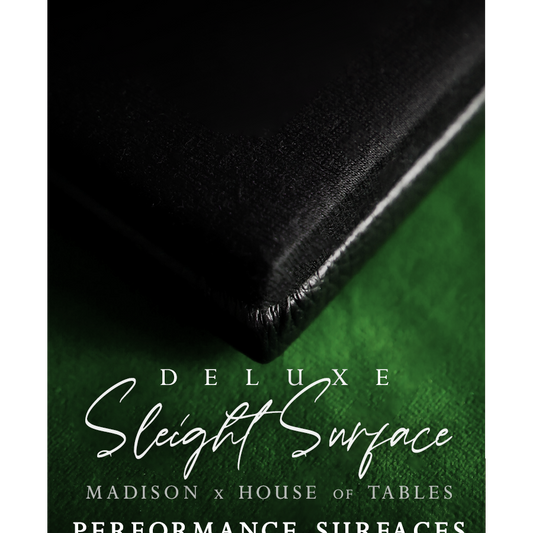 Black deluxe poker or card magic surface close up pad by daniel madison x the house of tables