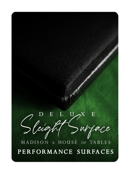 Black deluxe poker or card magic surface close up pad by daniel madison x the house of tables