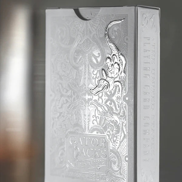 SILVER GATORBACKS by DAVID BLAINE (Silver Gator/White Tuck) playing cards — view 5