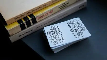 BUK Playing Cards MADISON52 limited edition - numbered 1 to 52 with subtle one-way back design, tribute to Charles Bukowski featuring his drawings on every court card