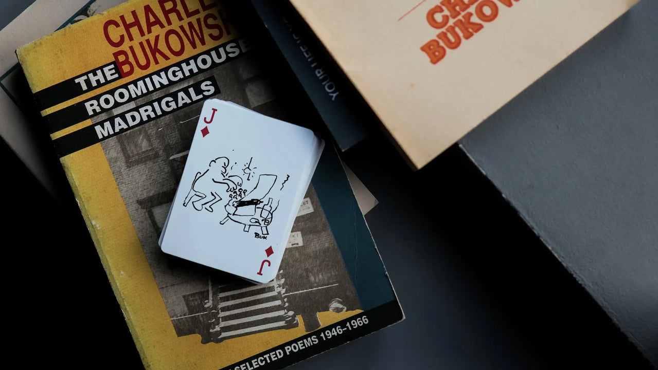 KING BUK Playing Cards MADISON ONE Entry - One-of-a-kind deck plus prototype deck, Bukowski style artwork and private video message from Madison, exclusive at MADISON.cards