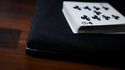 Close up of Madison Mad Pad felt surface - professional casino-grade fabric with plush cushioning for smooth card handling, shuffling, spreads and sleight of mouth