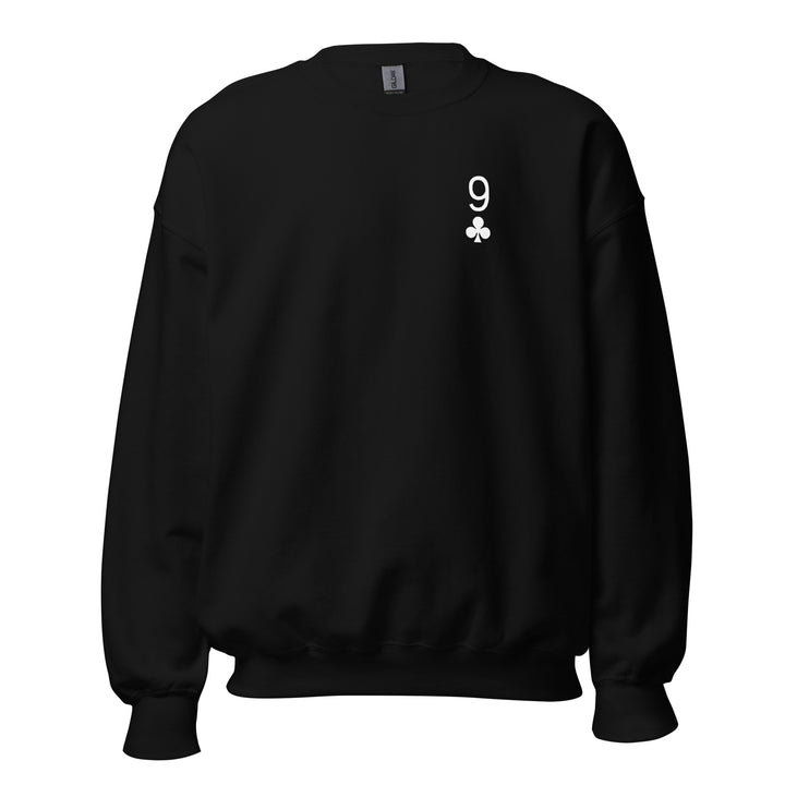 9 of CLUBS ICON Sweatshirt ( White Print ) playing cards
